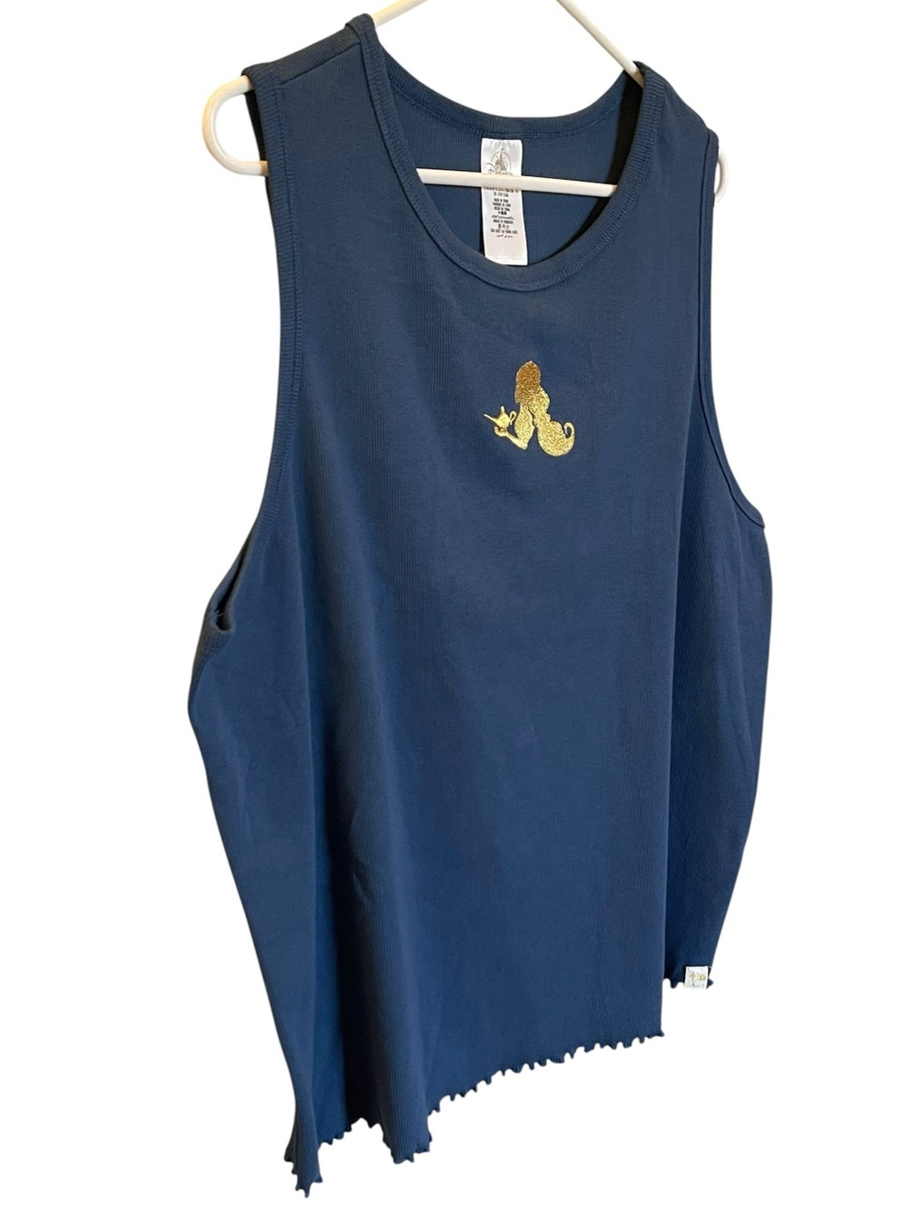 Disney Blue Embroidered Jasmine Tank 2X - Picture 3 of 9